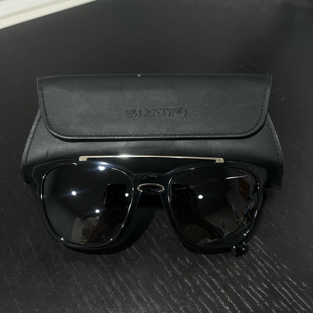 Valentino Sleek Black Sunglasses with Case